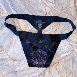 Designer Fashion Show Sequin Thong Banded Panty